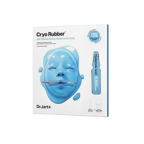 Dr.Jart Dermask Cryo Rubber Facial Mask Pack (4 Types) NEW UPGRADE Ampoule + Rubber Mask 2 Step Kit (Moisturizing Hyaluronic Acid)