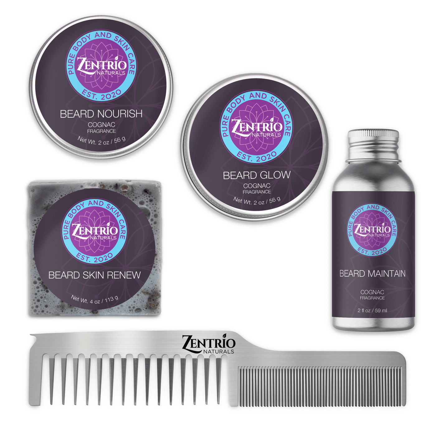 Beard Care Essentials Set - ZenTrio Naturals